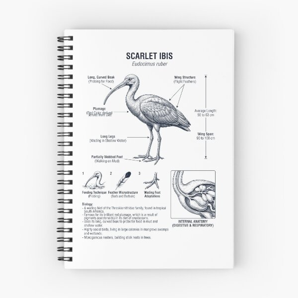 Item preview, Scarlet Ibis Scientific Anatomy Biology Animal Lover designed and sold by dian-rody-crest.