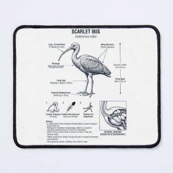 Item preview, Scarlet Ibis Scientific Anatomy Biology Animal Lover designed and sold by dian-rody-crest.