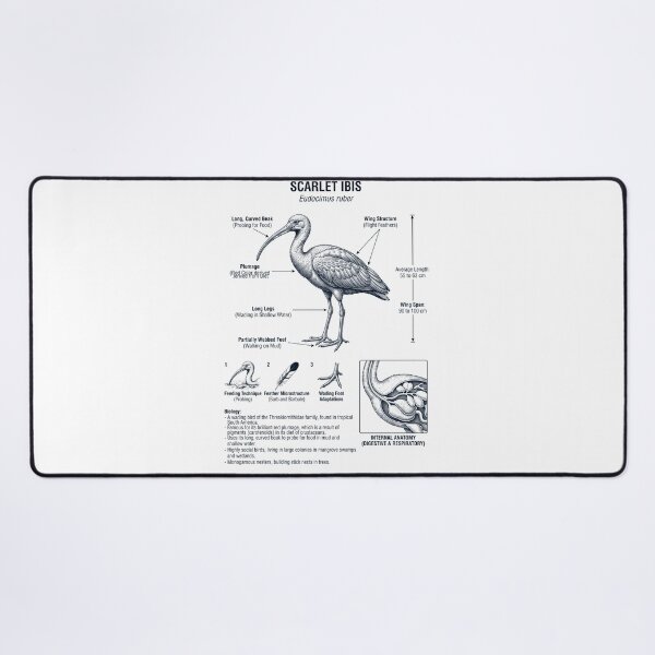 Item preview, Scarlet Ibis Scientific Anatomy Biology Animal Lover designed and sold by dian-rody-crest.
