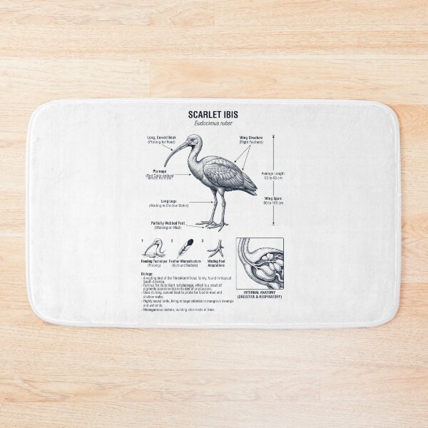 Item preview, Scarlet Ibis Scientific Anatomy Biology Animal Lover designed and sold by dian-rody-crest.