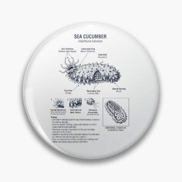Item preview, Sea Cucumber Scientific Anatomy Biology Animal Lover designed and sold by dian-rody-crest.