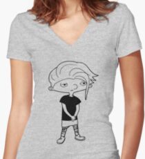 Hey Arnold ! Women's Fitted V-Neck T-Shirt
