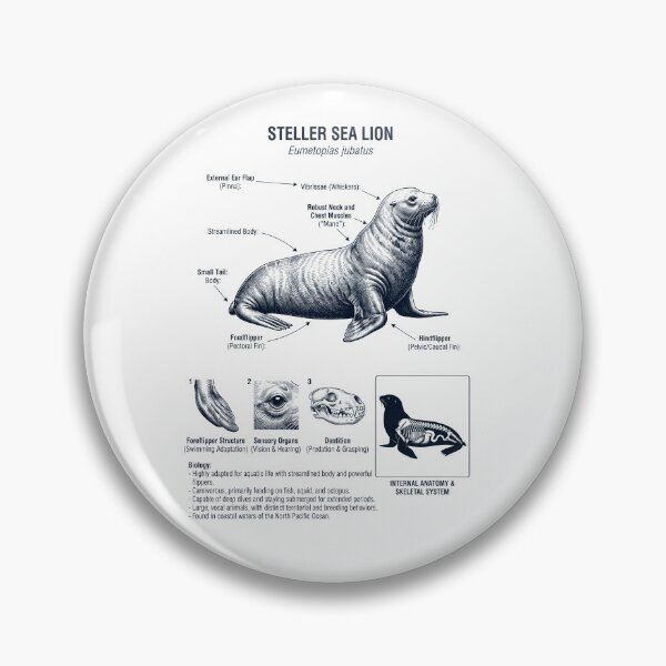 Item preview, Sea Lion Scientific Anatomy Biology Animal Lover designed and sold by dian-rody-crest.