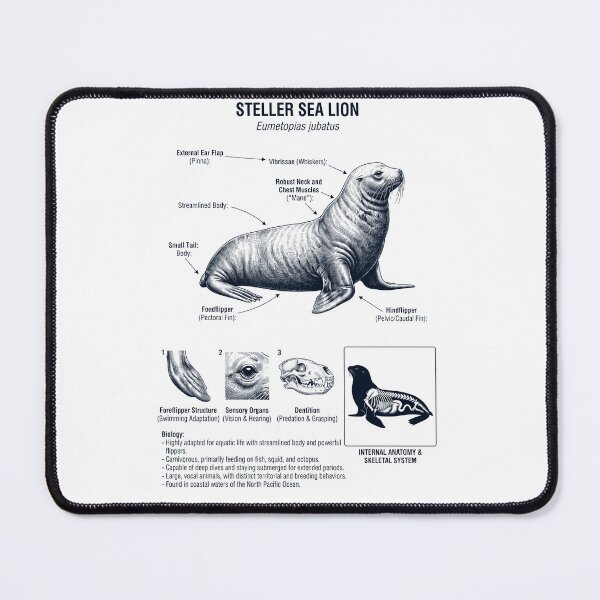 Item preview, Sea Lion Scientific Anatomy Biology Animal Lover designed and sold by dian-rody-crest.