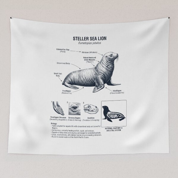 Item preview, Sea Lion Scientific Anatomy Biology Animal Lover designed and sold by dian-rody-crest.