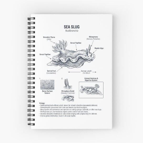 Item preview, Sea Slug Scientific Anatomy Marine Biology Animal Lover designed and sold by dian-rody-crest.