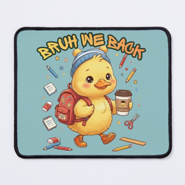 Item preview, Cute baby duck ready for school with a backpack and coffee! Perfect for back to school vibes. designed and sold by BreezifyDesignStudio.