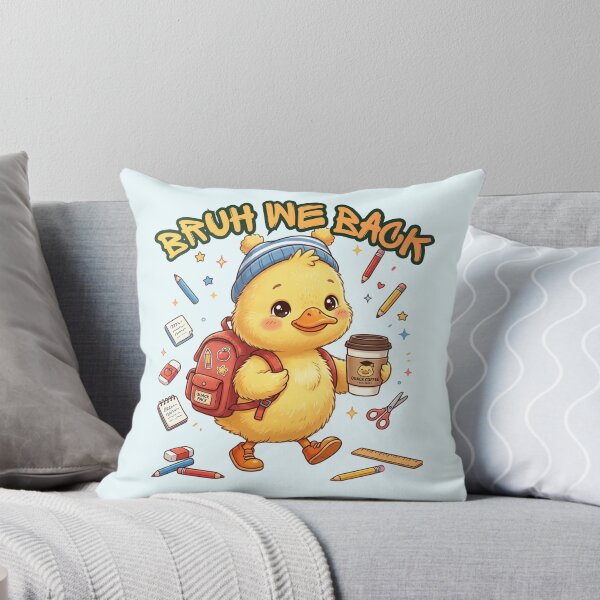 Item preview, Cute baby duck ready for school with a backpack and coffee! Perfect for back to school vibes. designed and sold by BreezifyDesignStudio.