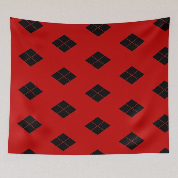 Item preview, Takeda Shingen Crest - Takeda Bishi Samurai Mon Black Red Tile / Japanese Crest  designed and sold by 戦国まーけっと SENGOKU MARKET.