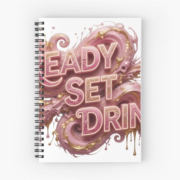 Item preview, Snappy READY SET DRINK Text Design designed and sold by dazzlemakers.