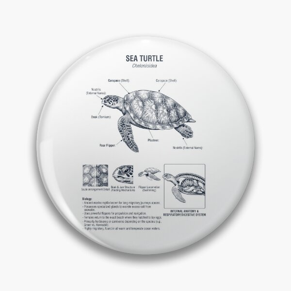 Item preview, Sea Turtle Scientific Anatomy Biology Animal Lover designed and sold by dian-rody-crest.