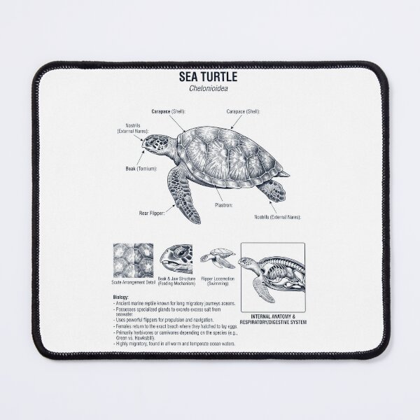 Item preview, Sea Turtle Scientific Anatomy Biology Animal Lover designed and sold by dian-rody-crest.
