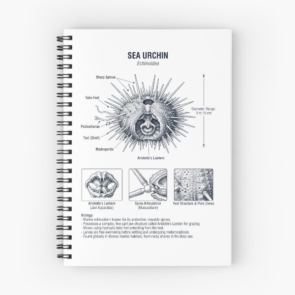Item preview, Sea Urchin Scientific Anatomy Marine  Biology Animal Lover designed and sold by dian-rody-crest.