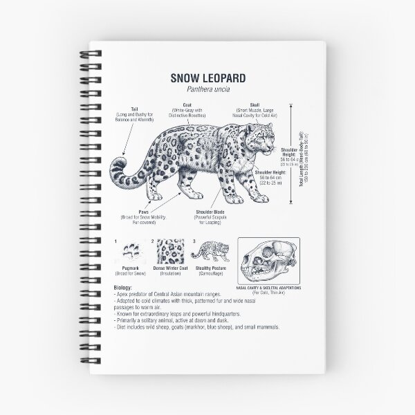 Item preview, Snow Leopard Scientific Anatomy Biology Animal Lover designed and sold by dian-rody-crest.