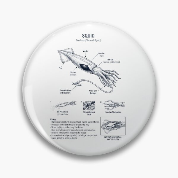 Item preview, Squid Scientific Anatomy Biology Animal Lover designed and sold by dian-rody-crest.