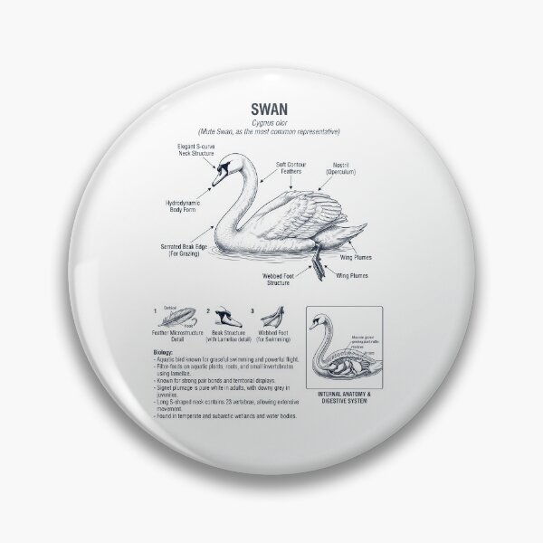 Item preview, Swan Scientific Anatomy Biology Animal Lover designed and sold by dian-rody-crest.