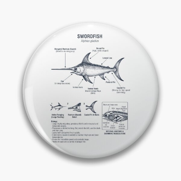 Item preview, Swordfish Scientific Anatomy Biology Animal Lover designed and sold by dian-rody-crest.