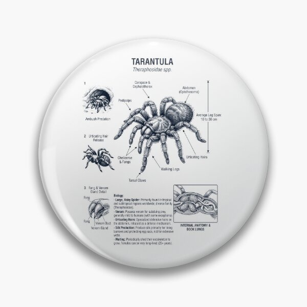 Item preview, Tarantula Scientific Anatomy Biology Animal Lover designed and sold by dian-rody-crest.