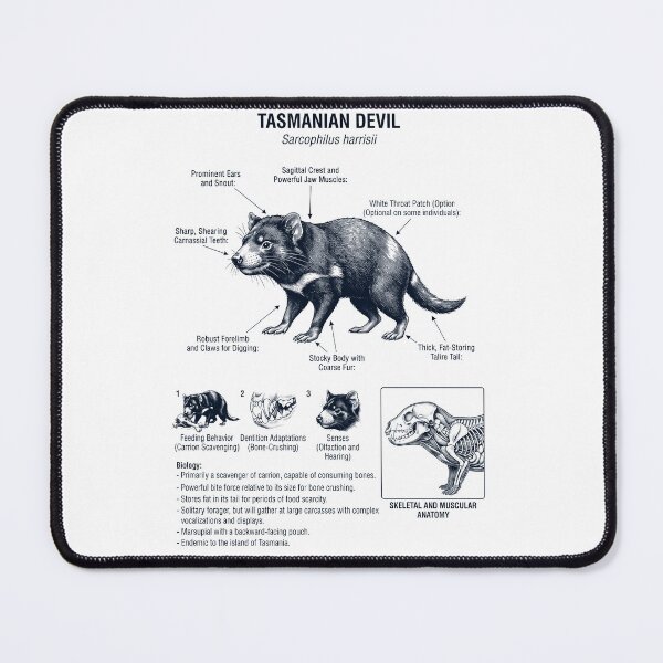Item preview, Tasmanian Scientific Anatomy Biology Animal Lover designed and sold by dian-rody-crest.