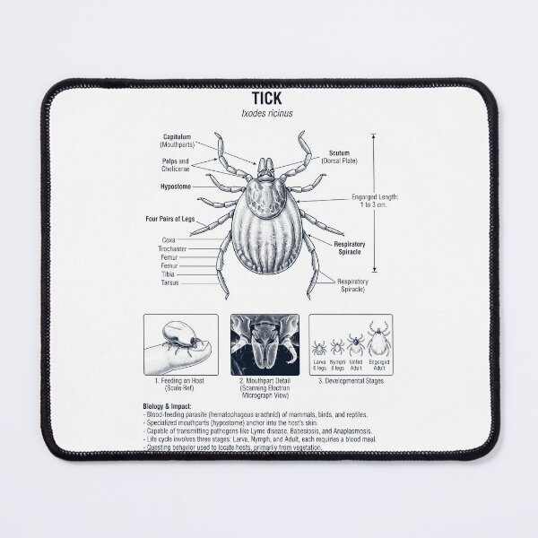 Item preview, Tick Scientific Anatomy Biology Animal Lover designed and sold by dian-rody-crest.