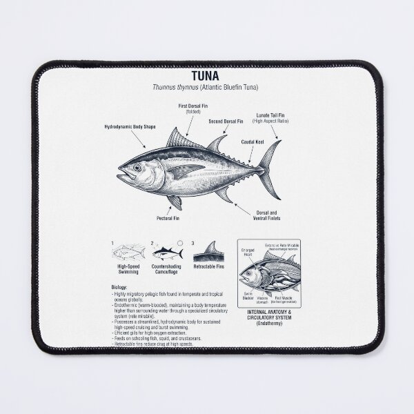 Item preview, Tuna Scientific Anatomy Biology Animal Lover designed and sold by dian-rody-crest.