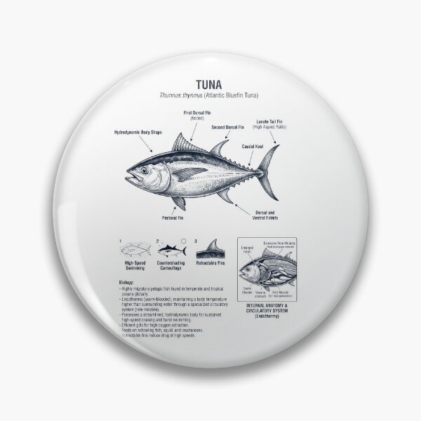 Item preview, Tuna Scientific Anatomy Biology Animal Lover designed and sold by dian-rody-crest.