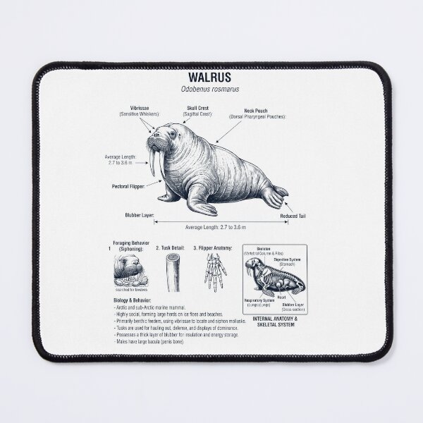 Item preview, Walrus Scientific Anatomy Biology Animal Lover designed and sold by dian-rody-crest.