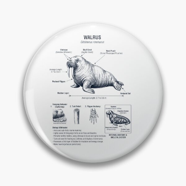 Item preview, Walrus Scientific Anatomy Biology Animal Lover designed and sold by dian-rody-crest.