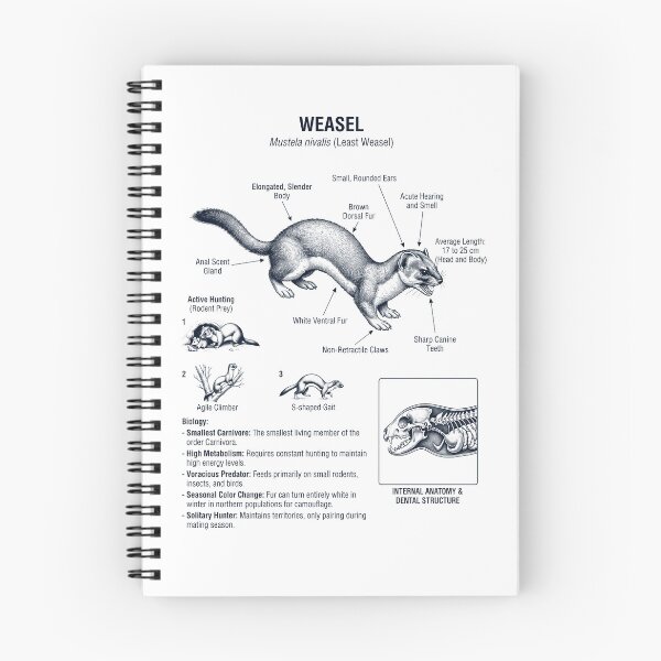 Item preview, Weasel Scientific Anatomy Biology Animal Lover designed and sold by dian-rody-crest.