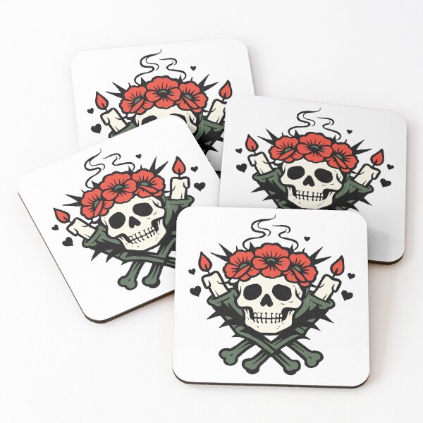 Item preview, Floral Crown Skull  designed and sold by SugarCore.