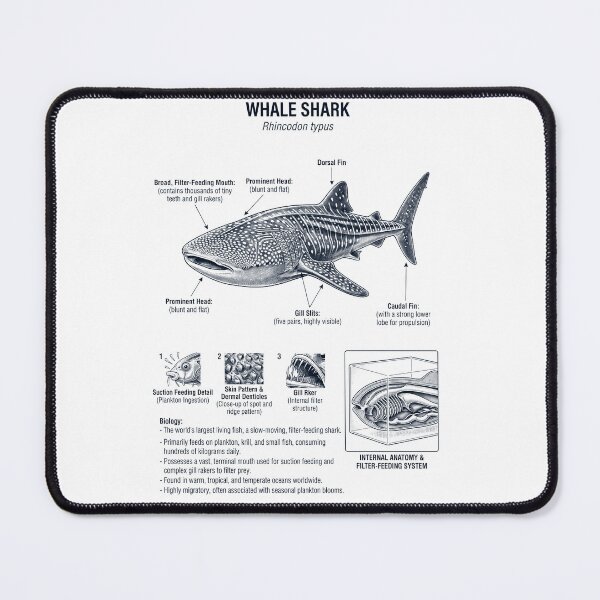 Item preview, Whale Shark Scientific Anatomy Marine Biology Animal Lover designed and sold by dian-rody-crest.