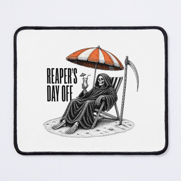 Item preview, Reaper's Day Off — Funny Grim Reaper Beach Vacation Shirt designed and sold by Uglyandcute.