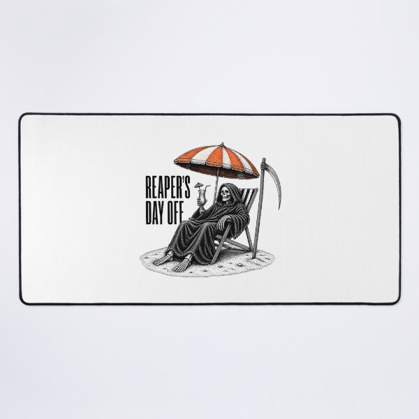 Item preview, Reaper's Day Off — Funny Grim Reaper Beach Vacation Shirt designed and sold by Uglyandcute.
