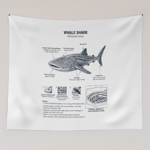 Item preview, Whale Shark Scientific Anatomy Marine Biology Animal Lover designed and sold by dian-rody-crest.
