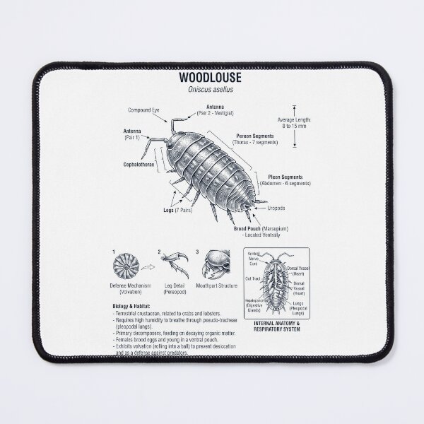 Item preview, Woodlouse Scientific Anatomy Biology Animal Lover designed and sold by dian-rody-crest.