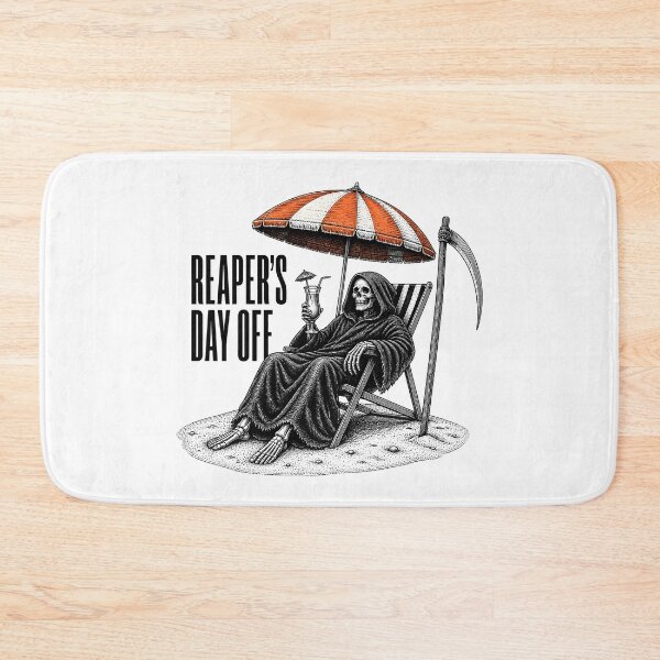 Item preview, Reaper's Day Off — Funny Grim Reaper Beach Vacation Shirt designed and sold by Uglyandcute.