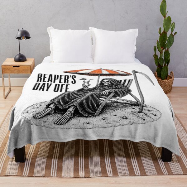 Item preview, Reaper's Day Off — Funny Grim Reaper Beach Vacation Shirt designed and sold by Uglyandcute.