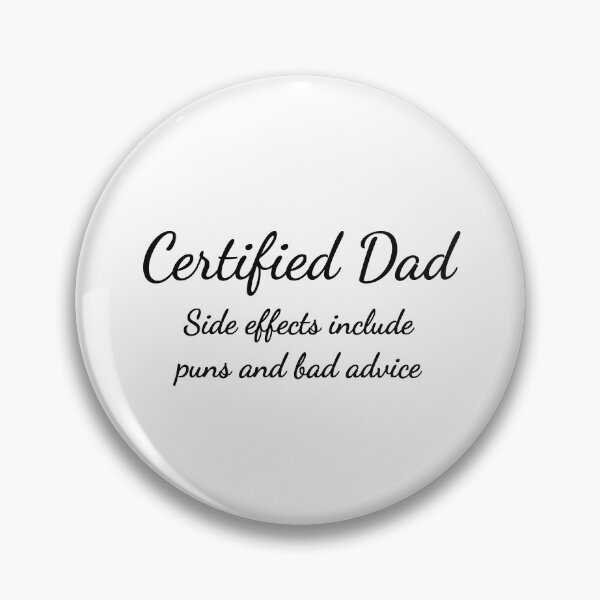 Item preview, Certified Dad Warning Label Tee designed and sold by low battery meme design.