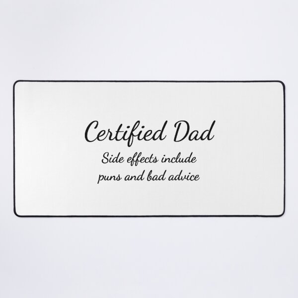 Item preview, Certified Dad Warning Label Tee designed and sold by low battery meme design.