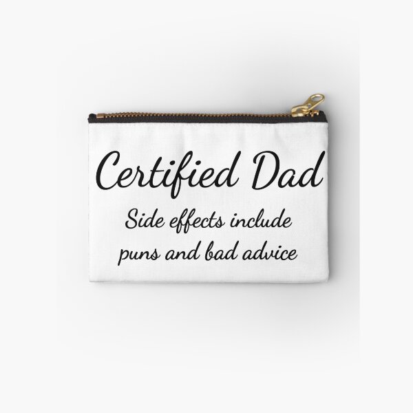 Item preview, Certified Dad Warning Label Tee designed and sold by low battery meme design.