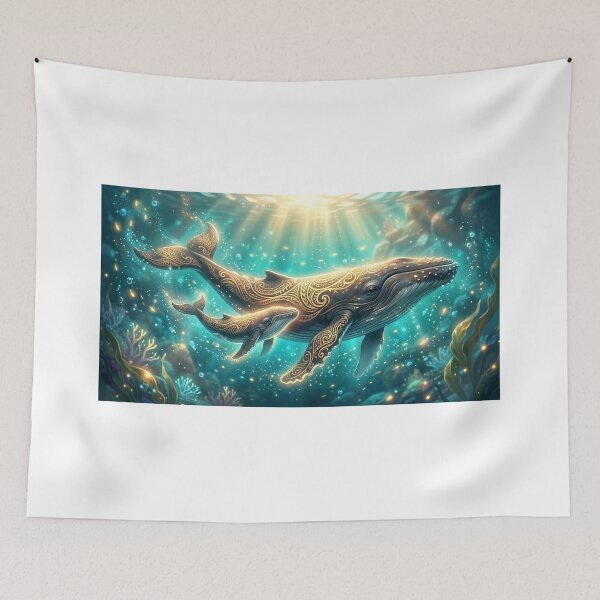 Item preview, Whale and Polynesian Calf Rays of Light designed and sold by Hawaii26.