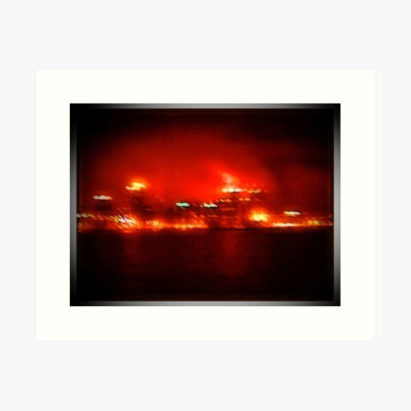 Aperçu de l'œuvre Une ville de feu créée et vendue par Inspire76.