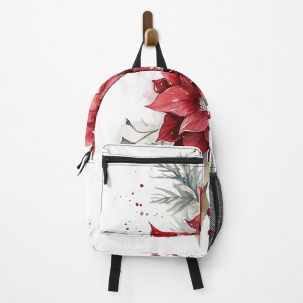 Item preview, Elegant Watercolor Poinsettia and Winter Berries Artwork designed and sold by KLSRAJ.