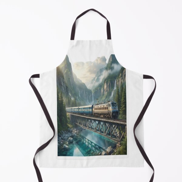 Item preview, Majestic Mountain Train Journey designed and sold by AdityaShop18.