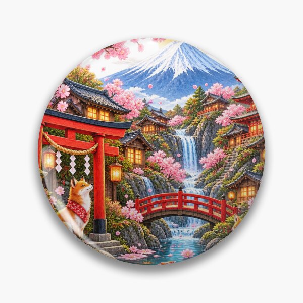 Item preview, Enchanted Spring Fox Village designed and sold by Daihuku2525.