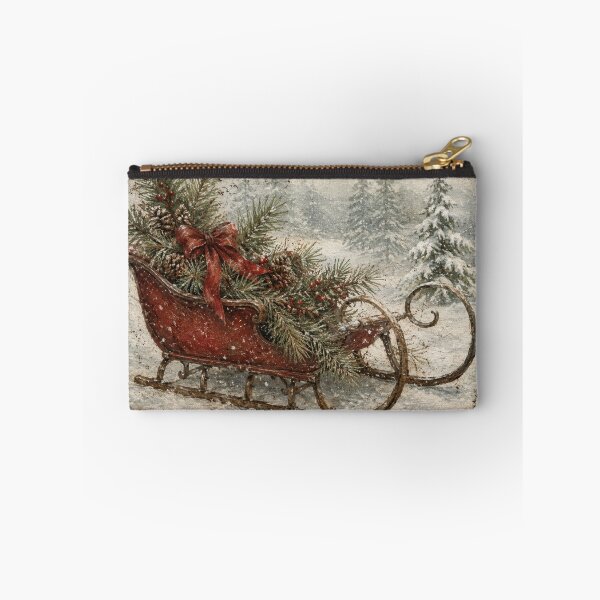 Item preview, Vintage Christmas Sleigh – Rustic Winter Holiday Art designed and sold by GSizzle1.