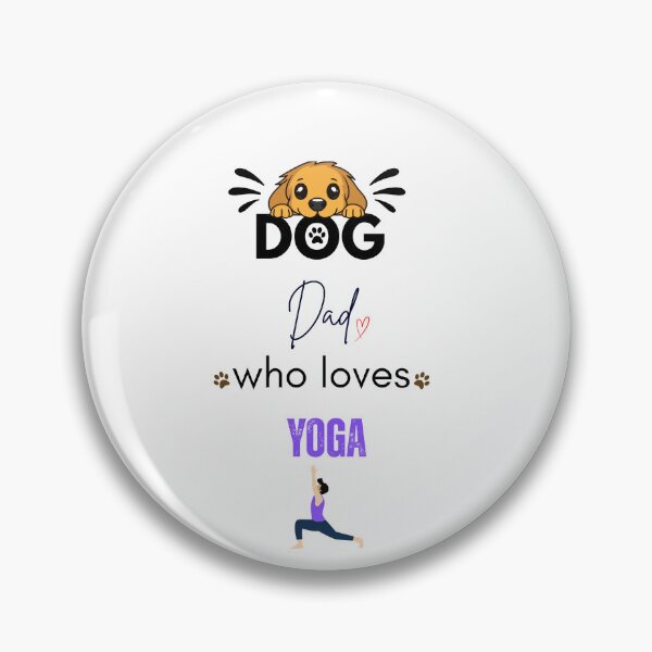 Item preview, Dog Dad Who Loves Yoga designed and sold by PawFitt.