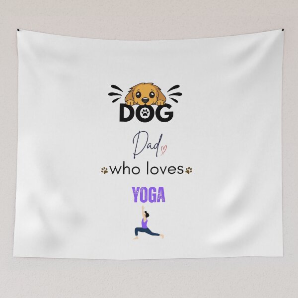 Item preview, Dog Dad Who Loves Yoga designed and sold by PawFitt.