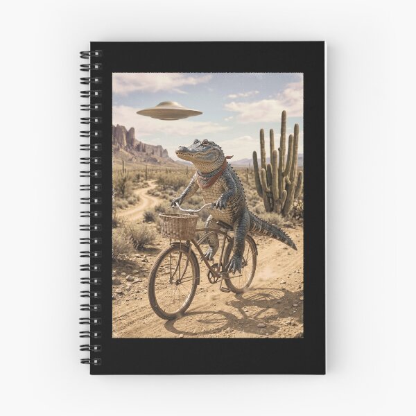 Item preview, Alligator Riding Bike Wild West Western UFO Animal Lover designed and sold by dian-rody-crest.