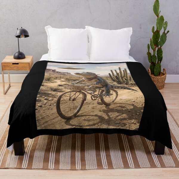 Aperçu de l'œuvre Alligator à vélo, Far West, OVNI, amoureux des animaux créée et vendue par dian-rody-crest.